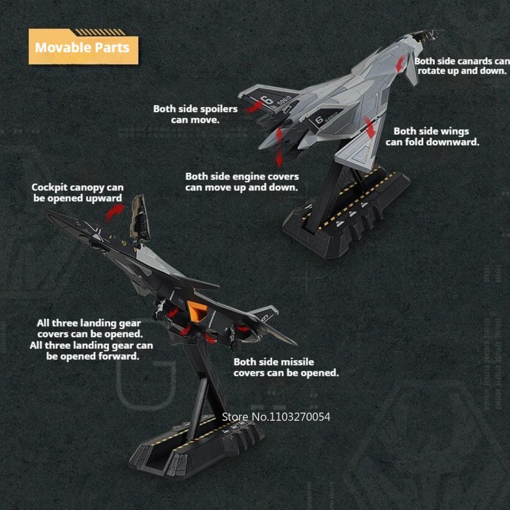 1:72 1:200 Bai Di Type B Aerospace Fighter Diecast Alloy Model Toys Car Cockpit Can Be Opened Wings Can Folded Down Models Gifts