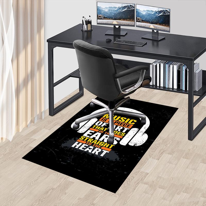 

Music is a Piece of Art That Goes in the Ears Straight to the Heart Chair Mat Office Carpet Gift for Office Bedroom Living Room Various Rooms 60cm by 90cm