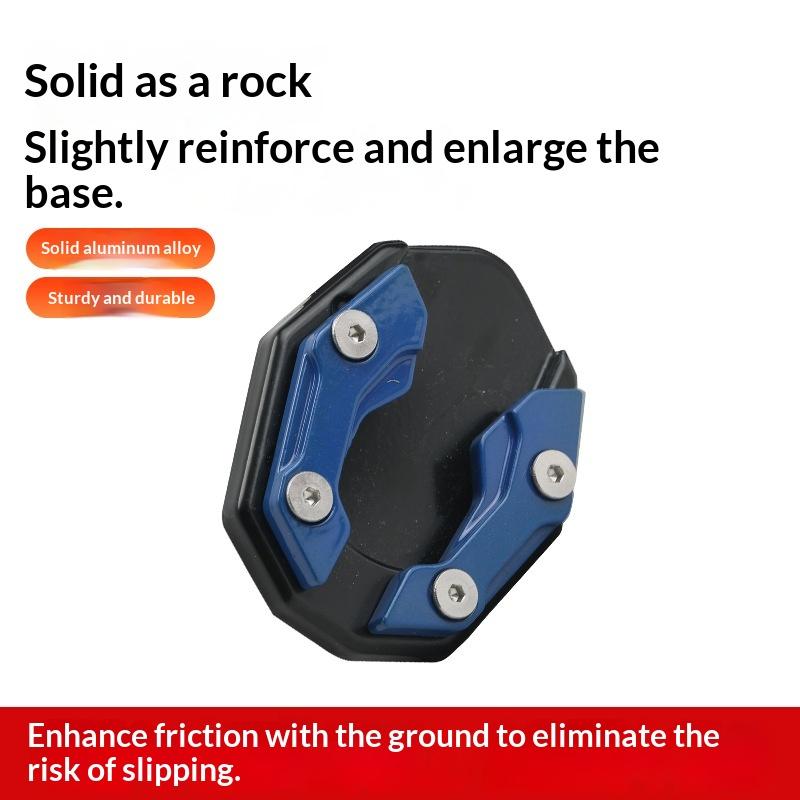 1Pc Aluminum Motorcycle Side Stand Pad Universal Enlarger Foot Extension Kickstand Support Plate For Motorbike Modification