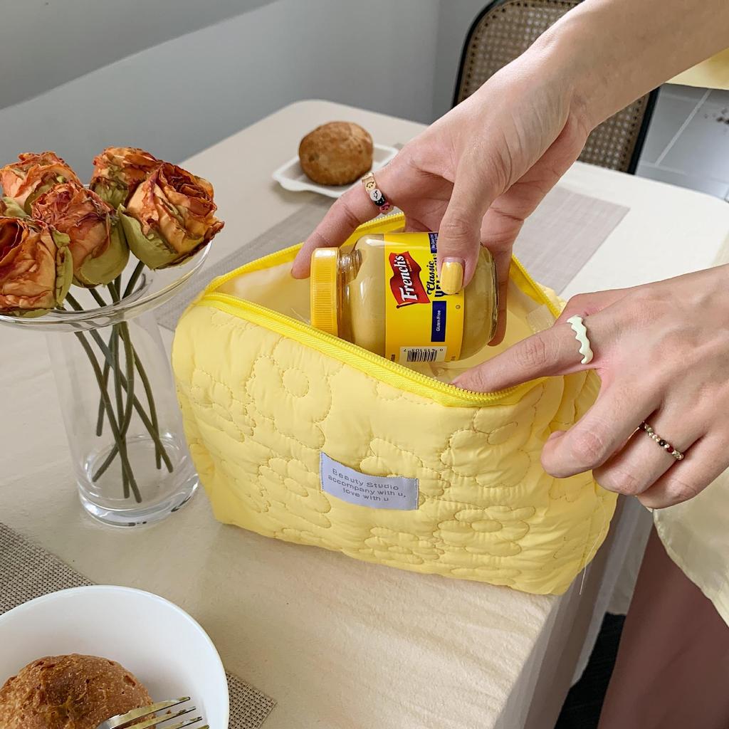 Women Candy Color Soft Washing Storage Bag Large Capacity Carrying Cosmetic Bag