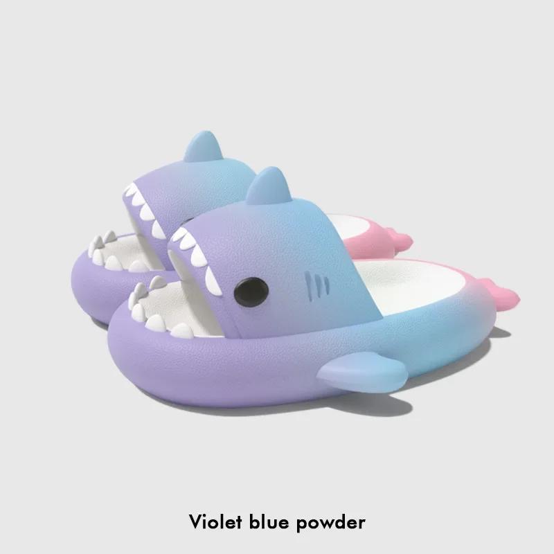 Children Summer Gradient Shark Slippers Kids Anti Slip Soft Sole Removable Fins Indoor Outdoor Fun Shoes Boys Girls Beach Slides