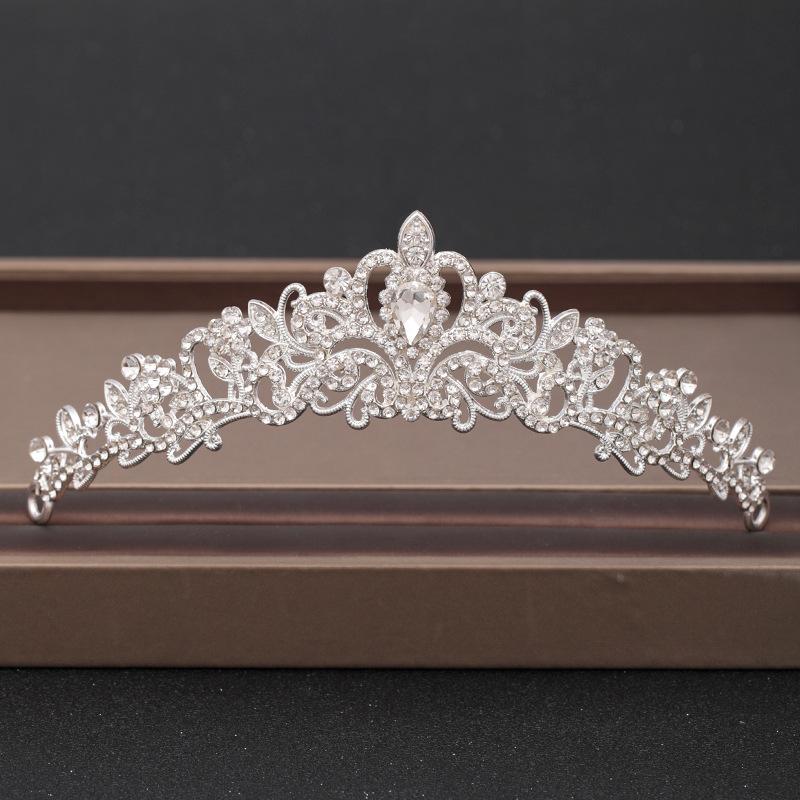 DIEZI Elegant Luxury Girls Crystal Bridal Tiara Crown Birthday Party New Fashion Bride Queen Headbands Hair Jewelry Accessories