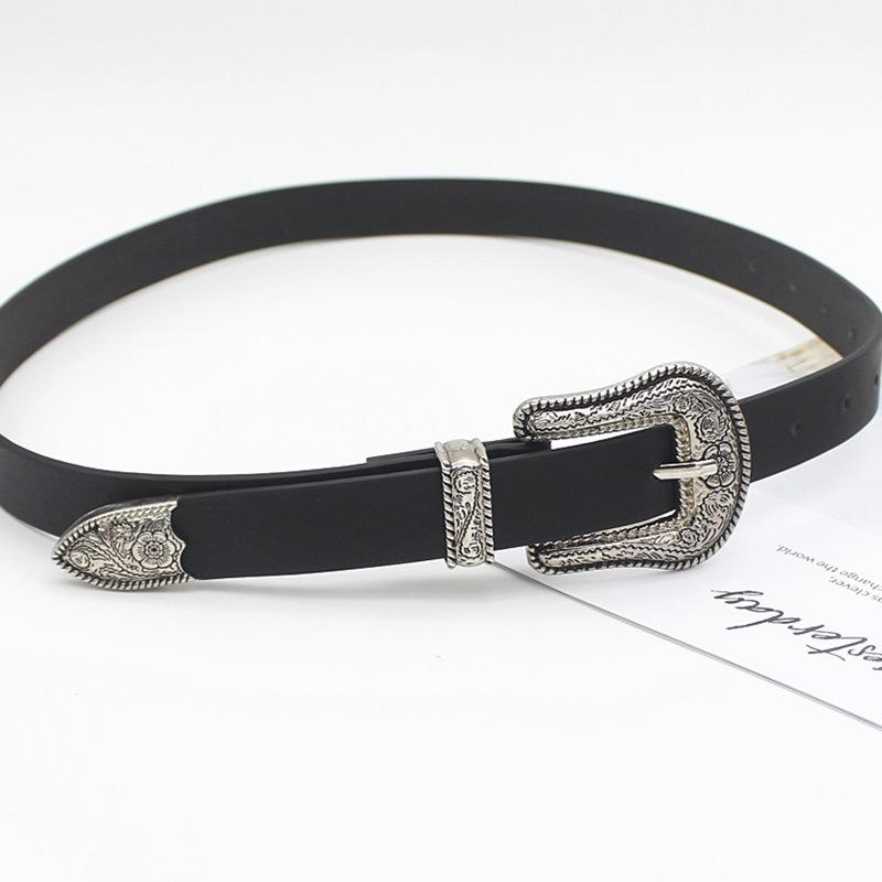 

Стиль Ретро Гравированная Серебряная Пряжка Ремень Женское Пальто Декорация Многоцветная Антикварная Сплавная Пряжка Ремень Женский 105cm long