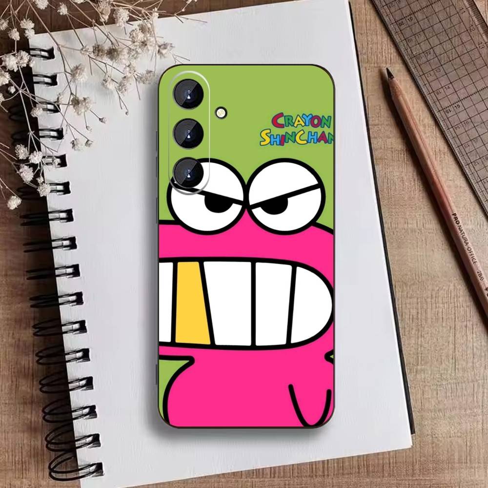 Cartoon N-Crayon Shin-chan Phone Case For Samsung Galaxy A73,A21s,A22,A31,A52,A53,A71,A41Soft Black Shell