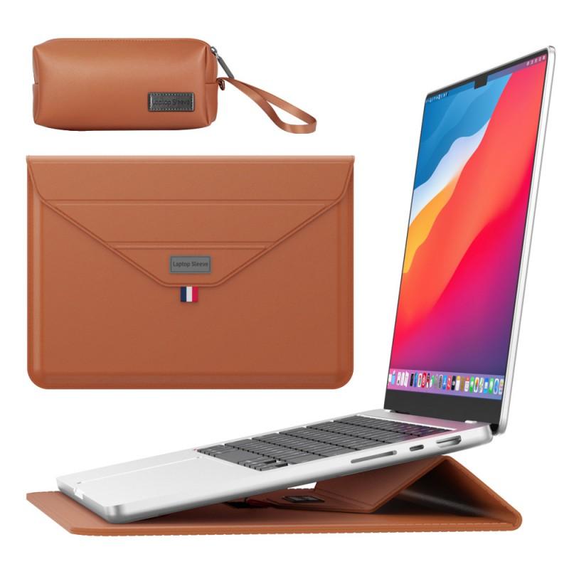 Funda para portátil de PU de 15,6 pulgadas para portátil con asa, funda ligera resistente al agua para Lenovo MateBook 14, estilo neutro