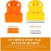 4 Pcs Plastic Blade Scraper Adhesive Remover Cleaning Scrapers Paint Scraper Tool for Removing Labels Stickers Taping