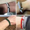Hot Sale 2pcs/Set Couples Beaded Bracelets Tiger Eye Black Lava Natural Stone Beaded Bracelets Malachite Energy Elastic Jewelry