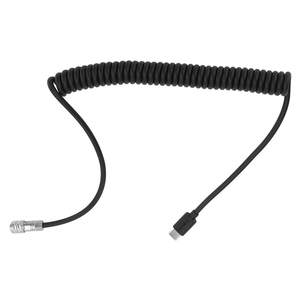 Type C Coiled Cable Professional USB C To BMPCC4K BMPCC6K Trigger Coiled Power Cable with Indicator