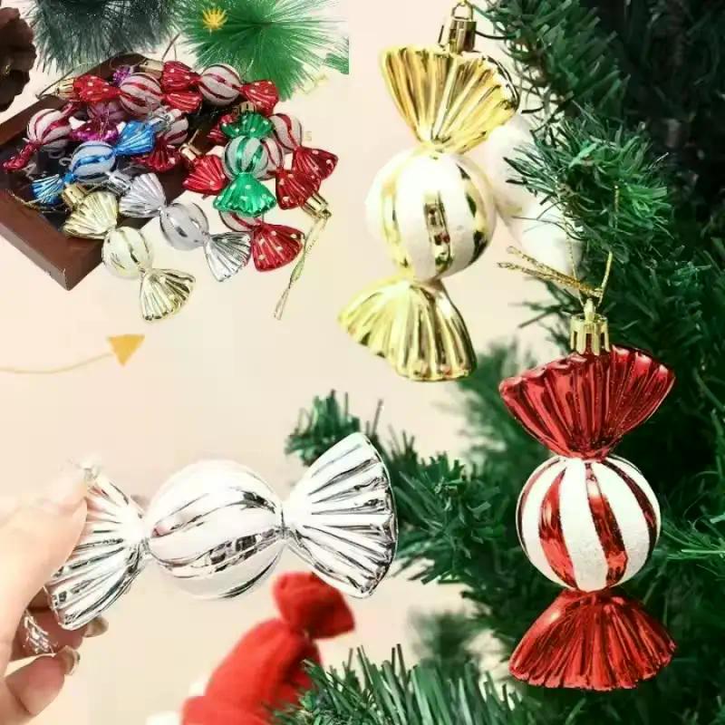 4 Pcs Christmas Candy Pendant Decoration Lovely Christmas Tree Ornaments For Celebration Birthday New Year Indoor Holiday