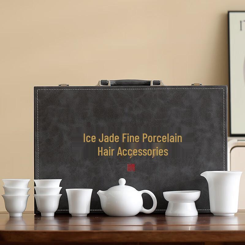 Chaxun High-Grade Ice Jade Porcelain Kung Fu Tea Set
