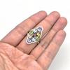 Natural Multi Gemstone Ring, 925 Silver Vintage Jewelry, Gift for Mother