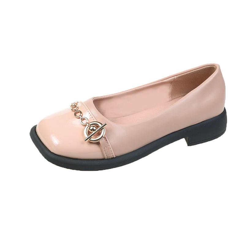 Fashion Shoes for Women 2024 Moccasins Square Toe Ladies Summer Footwear Black Low Heel Elegant Fashion on Sale Casual Chic Spring