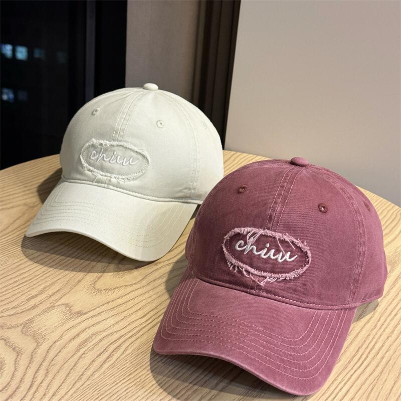 New Rags, Letter Stickers, Baseball Caps for Women, Spring and Summer, Wide Brims To Show Their Faces, Small Sunscreen, Sunshade, Peaked Caps for Men