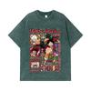 275 GSM Washed T-shirts 100% Cotton One Piece V78 Luffy Print Unisex Heavy Cotton T Shirt