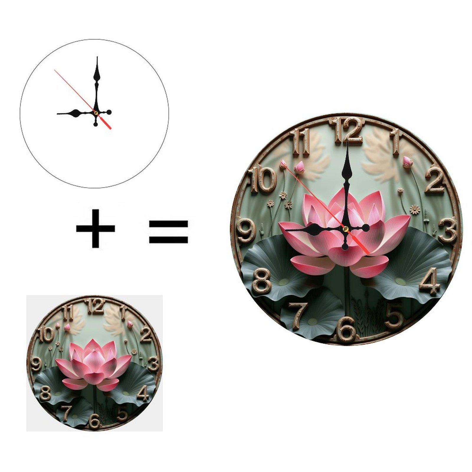 25x25cm Wood Wall Clock that is a Stylized Portrait of a Pet (White,25*25cm/9.843*9.843inch)