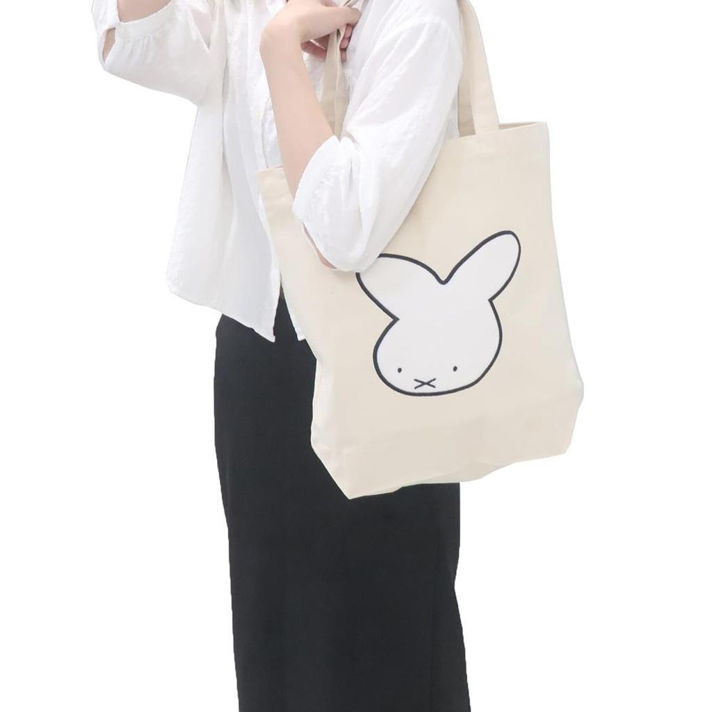 Miffy 70th Anniversary Nineche Applique Tote Bag In Black