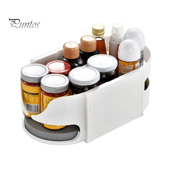 

Ленивый холодильник, ящик для хранения, поворотная полка, вращение на 360 градусов, большая вместимость, противоскользящий дизайн, вращающаяся полка для хранения на кухне серый/белый