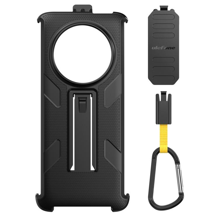 Ulefone Armor 23 Ultra Sports TPU Shockproof Waterproof Mobile Phone Case with Back Clip and Carabiner For Ulefone Armor 23 Ultra&Opp Bag чёрный