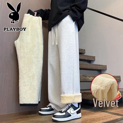 Men's Warm Lamb Wool Lined Trousers