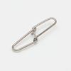 Rhombus Stainless Steel Double Snap Pin Connector for Fishing Lures