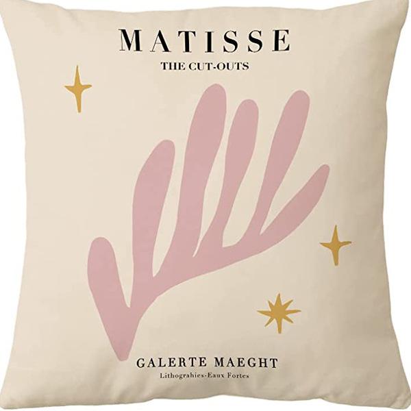 Modern Ins Style Pink Girl's Heart Pillow Case Nordic Linen Cushion Sofa Bedside Pillow