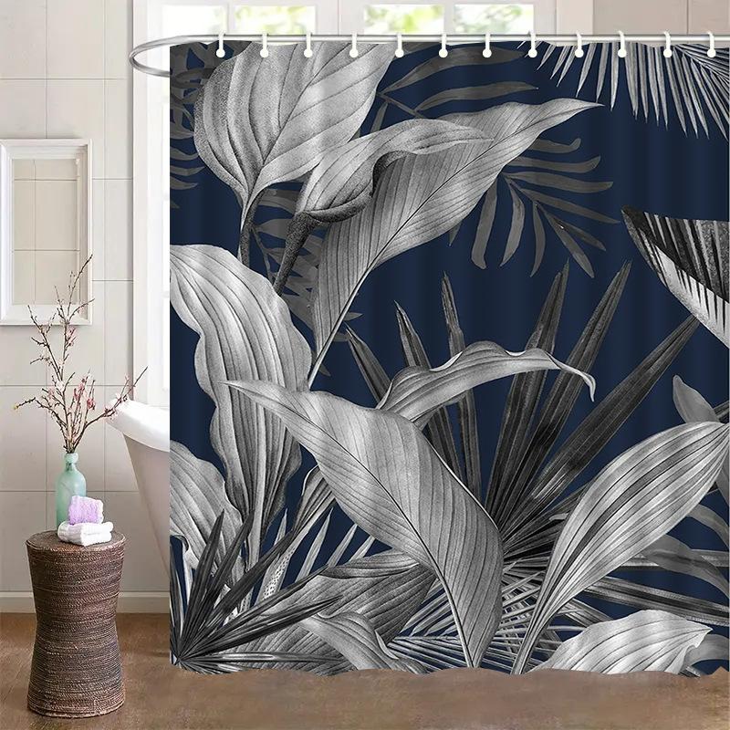 Peony Flowers Are Blooming.Washable Dirt-Resistant Shower Curtain Shower Head Waterproof Polyester Bath Curtain For Home Decor