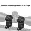 2Pcs Scope Mount for Dia 25.4 Tube Scopes Scope Rings for 20mm Dovetail Picatinny Rail Tactical Flashlight Mount