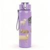 1PC Flock Farm Sheep Pattern 750ml Color Plastic Sports Water Bottle Leakproof Flip Straw Lid Suitable for Sports Office Home Use