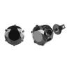 1Pc Punk Men Women 6/8mm Black Six Claw Cubic Zirconia Stud Earrings Jewelry