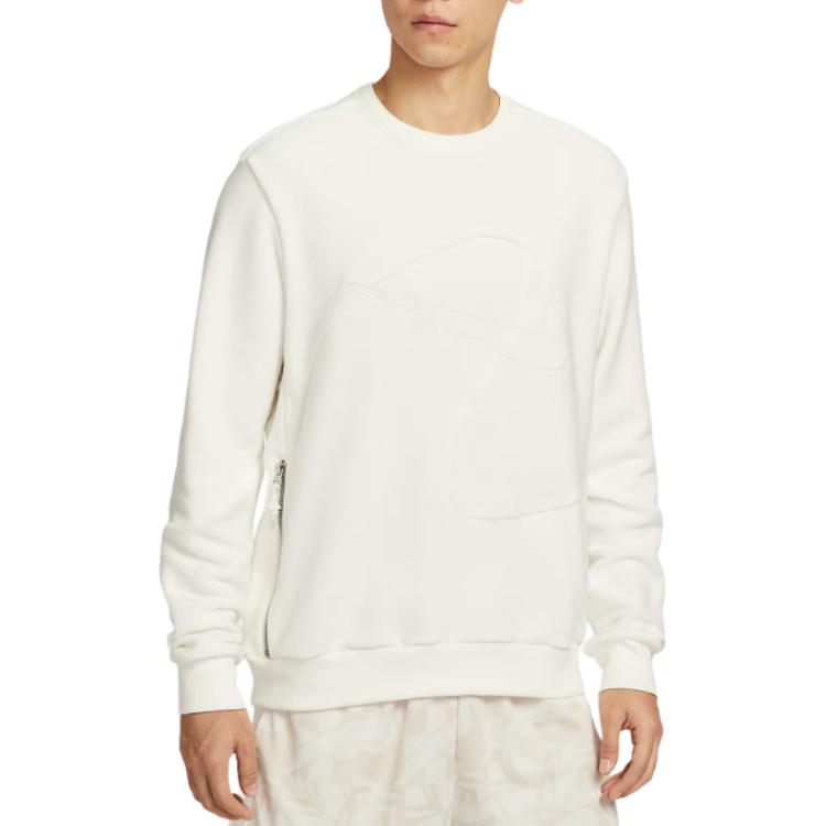 

Nike Solid Color Crew Neck Long Sleeve Sweatshirt Men tops Light-Ivory HV1909-133 S