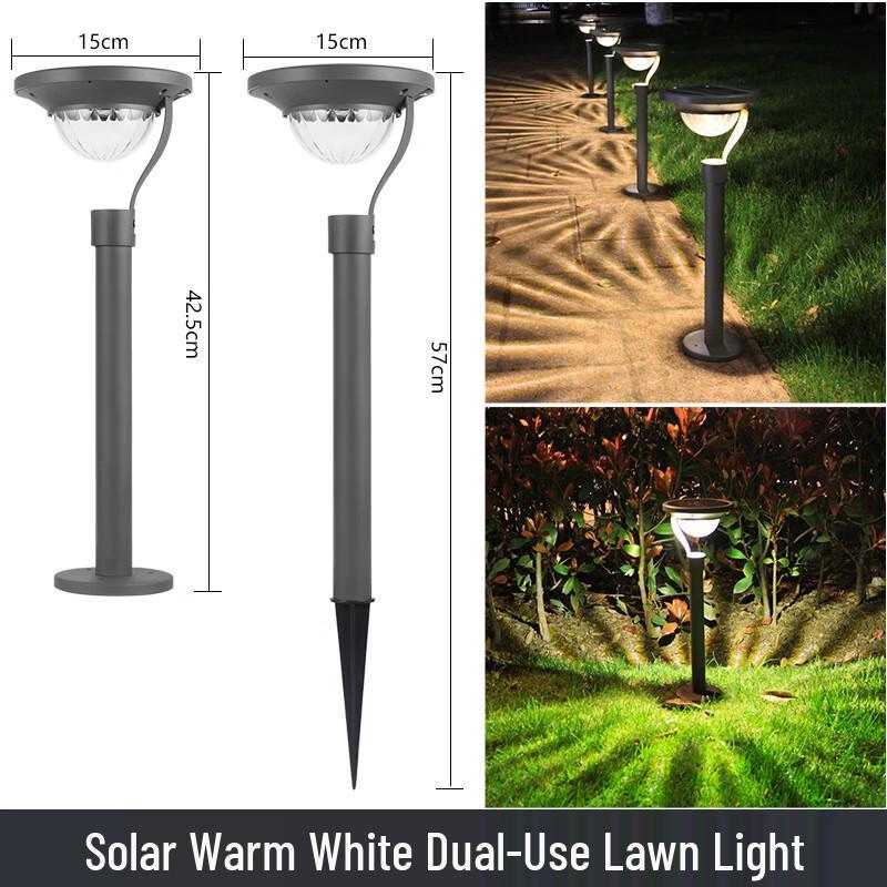 Solar Powered Stainless Steel Outdoor Lawn Lamp