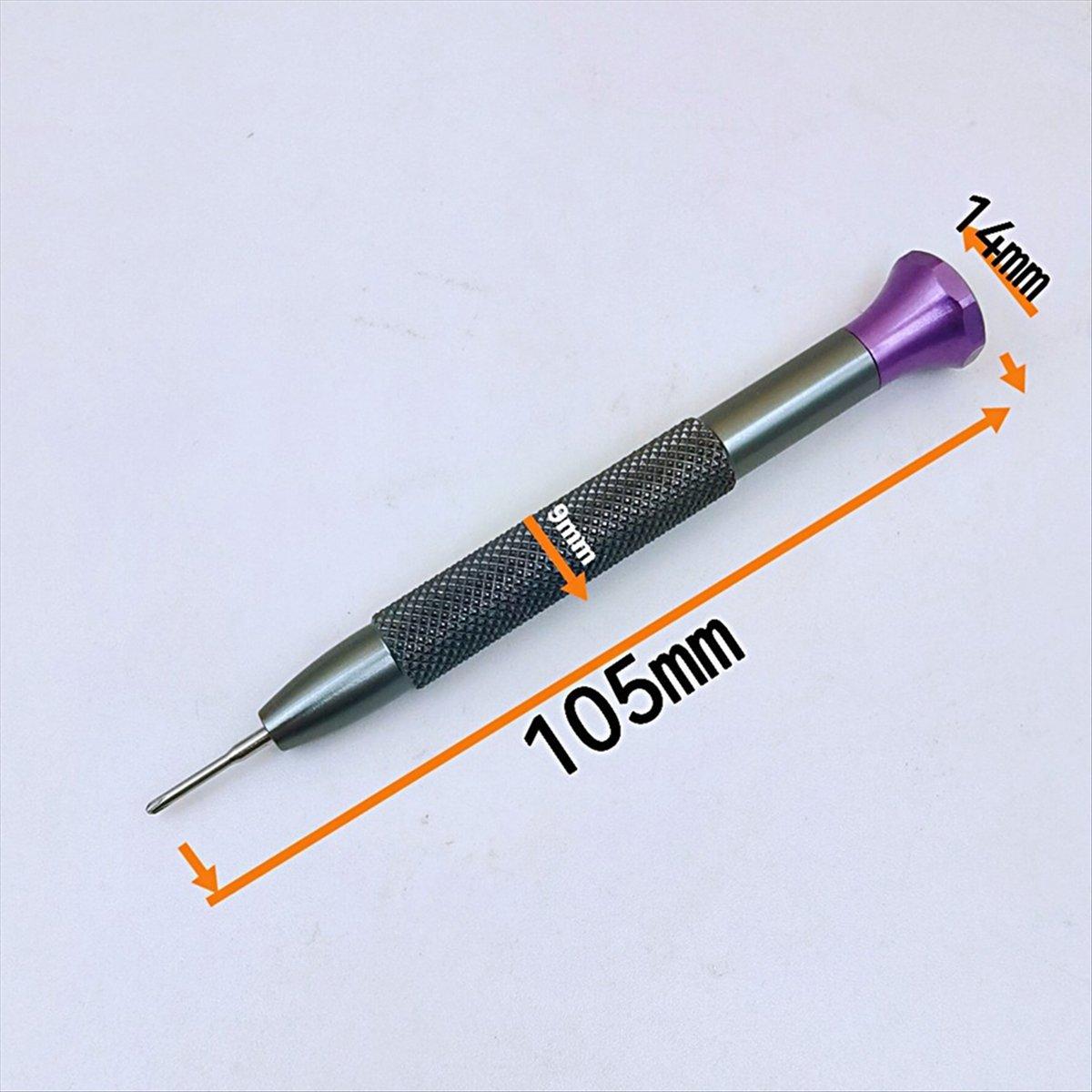 

2025+ Watch Screwdriver Set High Hardness Thick Handle High Speed Steel Watch Repair Tool with 5 Screw Bits 0.8mm-1.6mm +1.4mm China Mainland