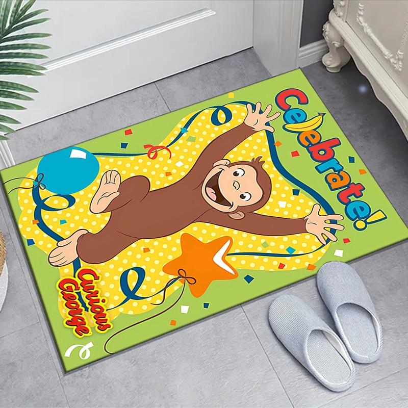 1pc Curious George (7) Design Area Rug - Non-Slip, Soft & Cozy Floor Mat for Living Room, Bedroom, Office - Indoor/Outdoor Decorative Carpet