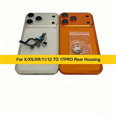 Dla XR, 12 do 17 PRO Obudowa tylna bateria środkowa rama wymiana, 11, X XS Max jak 17 Max rama Konwerter DIY Rama wymiana