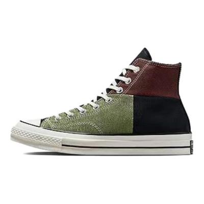 Chuck 70 High Crafted Patchwork - Trolled Green Earth Brown Unisexové tenisky Černá Eternal-Earth-Brown A04509C