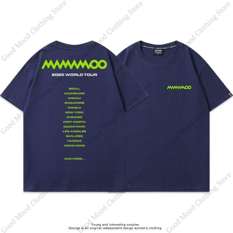 MAMAMOO T Shirt 2026 WORLD TOUR Fans MooMoo Tshirt High Quality Cotton Short Sleeve Tee Unisex Women Kpop Fashion Loose Summer Top