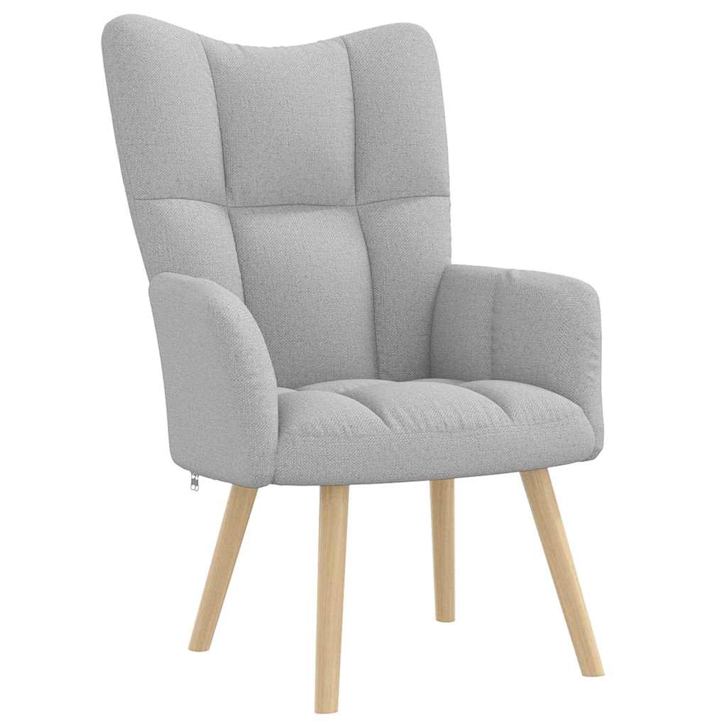 Relaxation Armchair with Footstool Cloud Grey Fabric