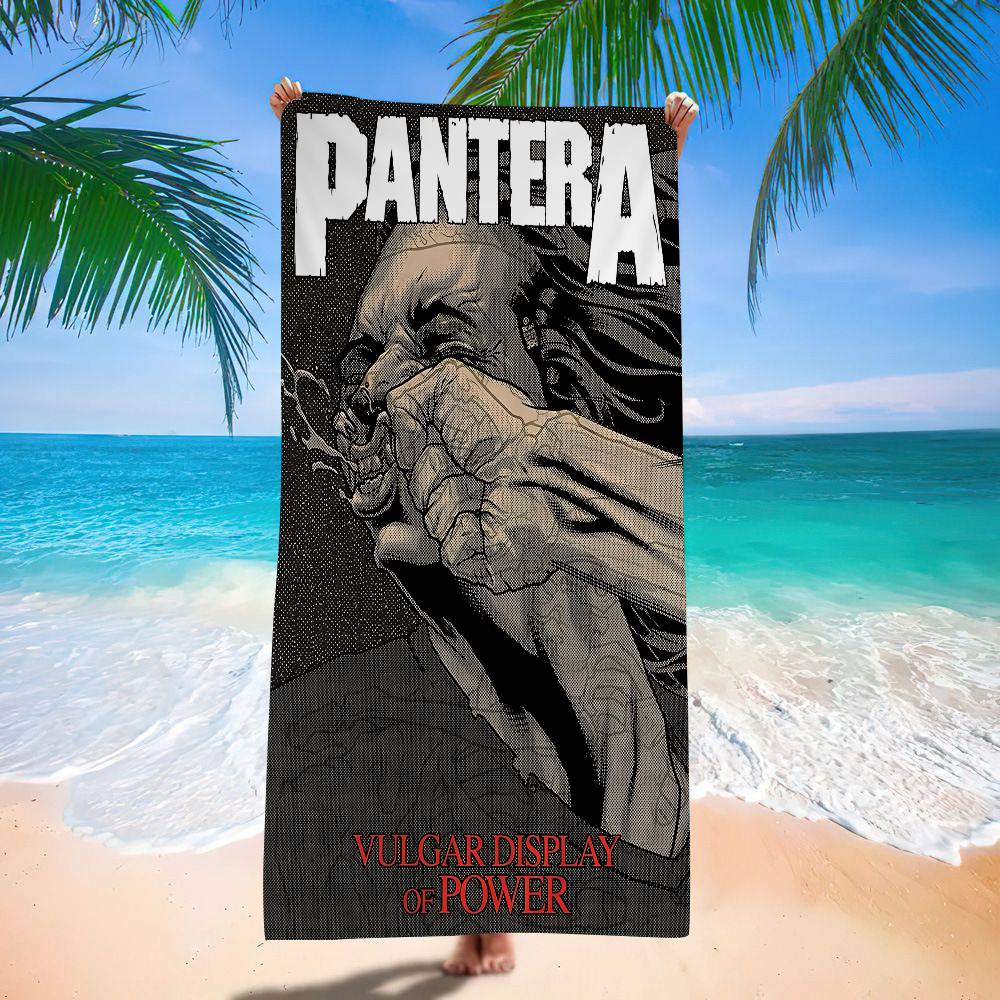 P-Pantera Band Microfiber Blanket Quick Drying Beach Towels Oversized Printing Super Absorbent Pool Towel Blanket