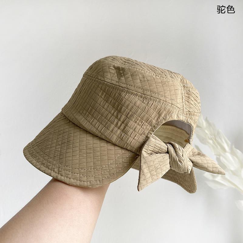 Big head circumference bucket hat women's spring and summer Japanese face covering basin hat black plain sunscreen hat sun hat