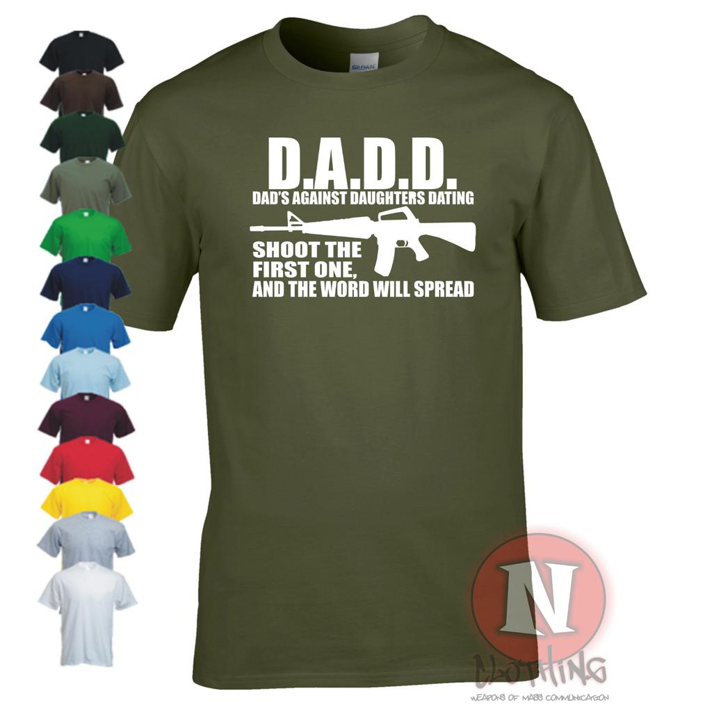 Dads Against Girls Dating T-Shirt Funny Fathers Teen Satire