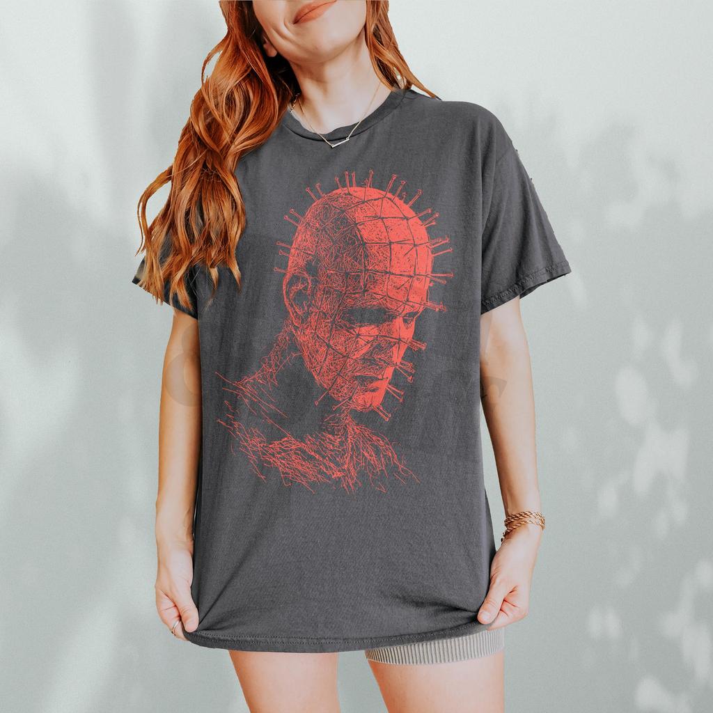 Hell Movie Tričko Unisex 80s Hororový Film Gotické Tričko Pin Head Grunge Bootleg Raiser Filmové Oblečení Vintage Hororový Padouch Tričko