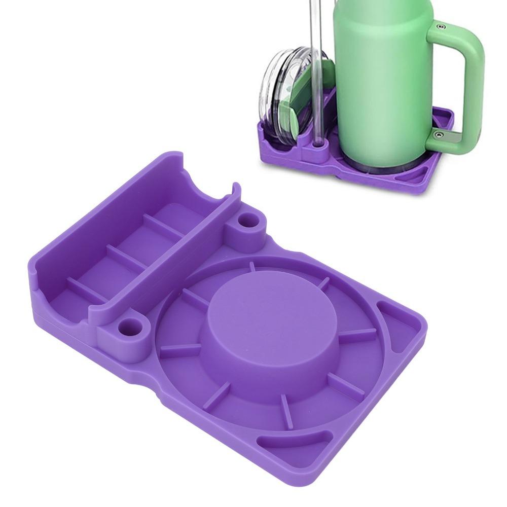 Suction Cup Design Cup Drainer Rack Food Grade Silicone Water Bottle Holder Bottle Drying Rack Bar