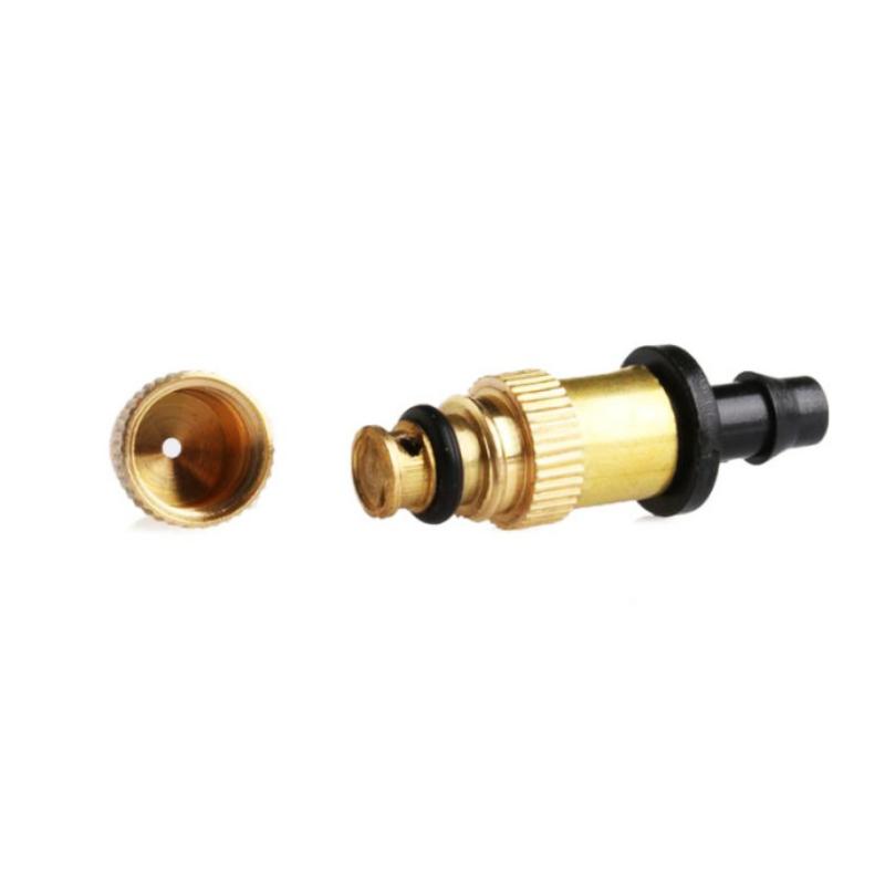 Brass Garden Misting Nozzle Adjustable Water Sprinkler Head for Greenhouse, Plant Wall, Cooling, Irrigation System