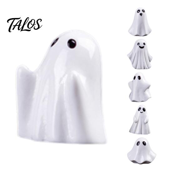 Reusable Halloween Holiday Ornaments 5Pcs Mini Ghost Figurines, Tiny Resin Ghosts for Decoration, Funny Gifts Friends Spooky Tiered Trays Tabletop