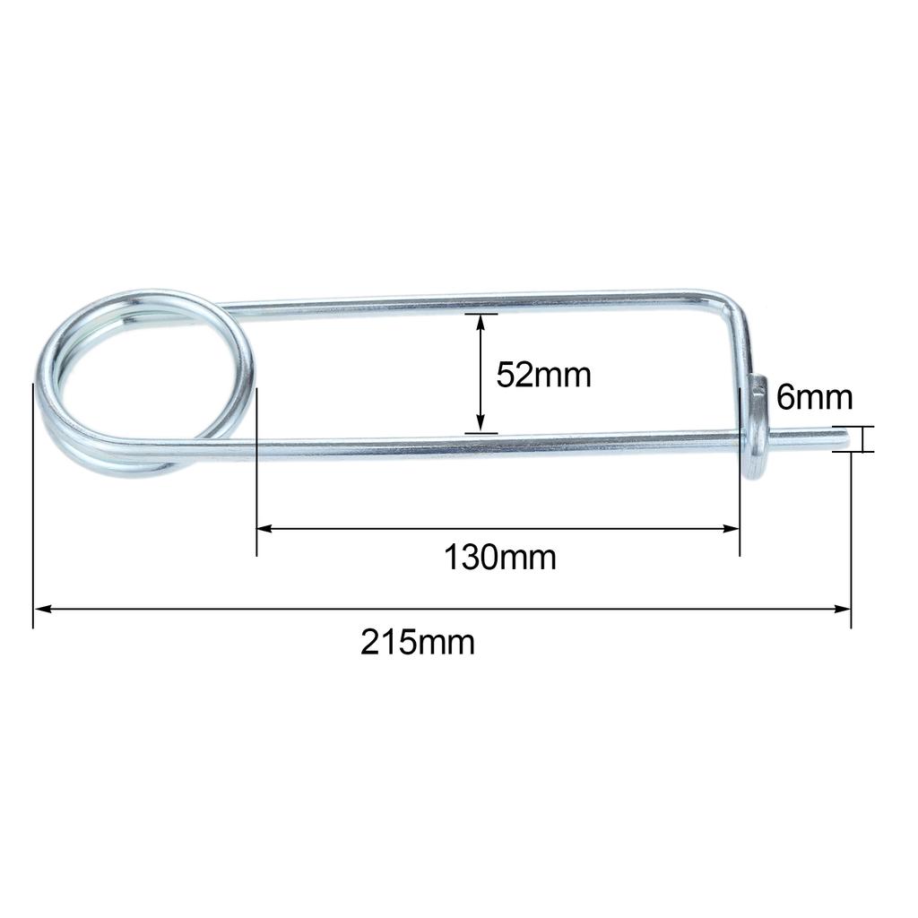 DRELD 10/5/1pcs Broche en Acier Forme Goupille de Sécurité Goupille à Ressort Fermoir de Blocage Rapide pour Attelage de Ferme Pelouse Jardin
