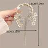 Exquisite Alloy Hair Clip Fine Hollow Out Butterfly Flower Imitation Pearl Hairpin Chic Rhinestone Tassel Ball Head Barrettes