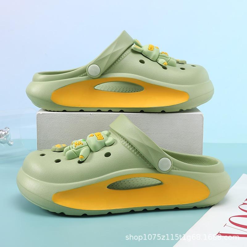 Summer outer wear hole shoes women's non-slip beach outdoor thick-soled bag head fashionable and versatile