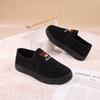Autumn and winter warm plush women's cotton shoes bear thick sole casual comfortable non-slip one-pedal muffin sole women's cotton shoes