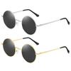 Retro Okrągłe Polarized Okulary Przeciwsłoneczne Męskie Markowe Projektant Okulary Przeciwsłoneczne Vintage Damskie Metalowa Stopowa Ramka Czarne Szkła Okulary Jazda Samochodem UV400