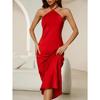 Summer Fashion Women's Sexy Summer Halter Sleeveless Solid Color Party Dress